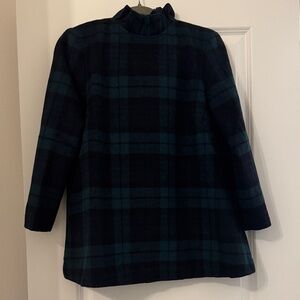 Tuckernuck Black and Green Plaid Blouse